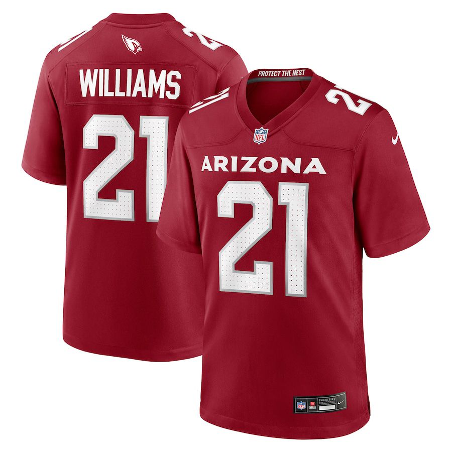 Men Arizona Cardinals 21 Garrett Williams Nike Cardinal Game NFL Jersey